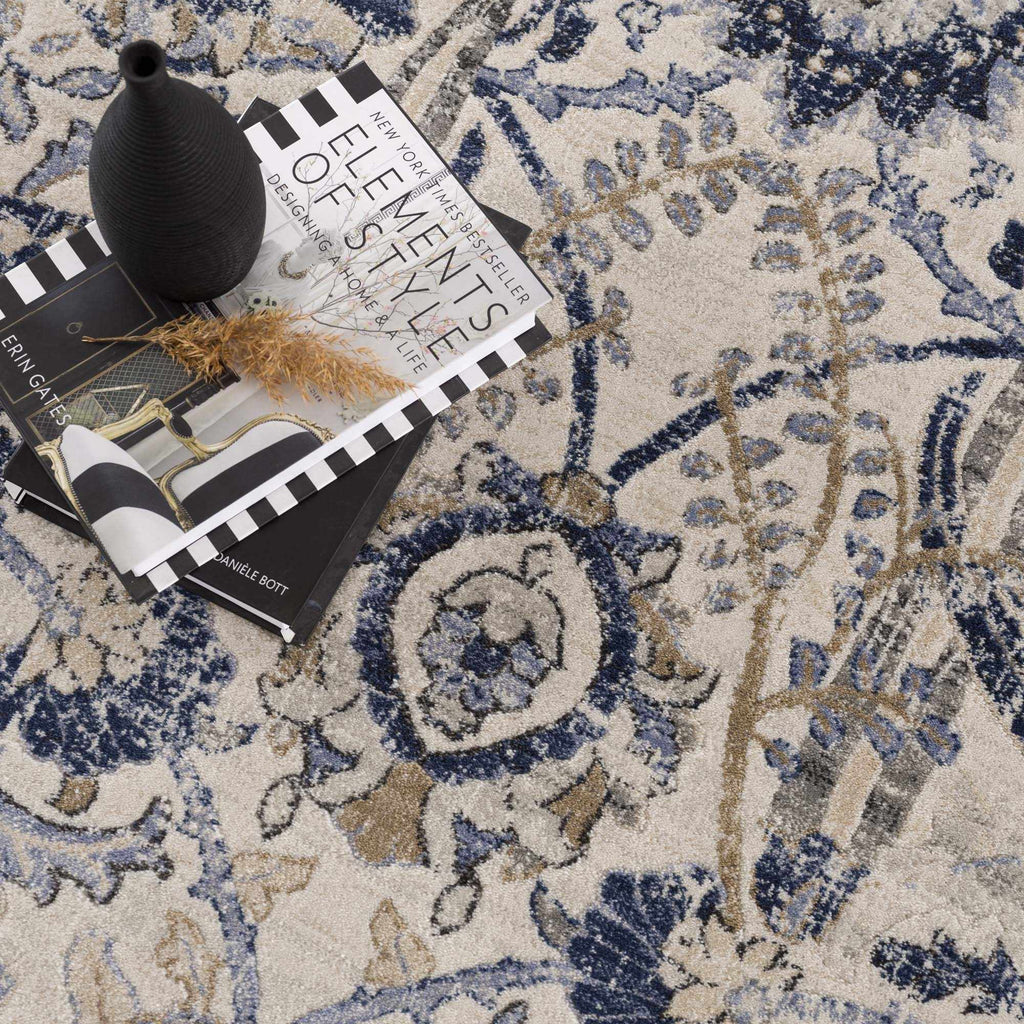 Georgiana Blue & Beige Oushak Rug