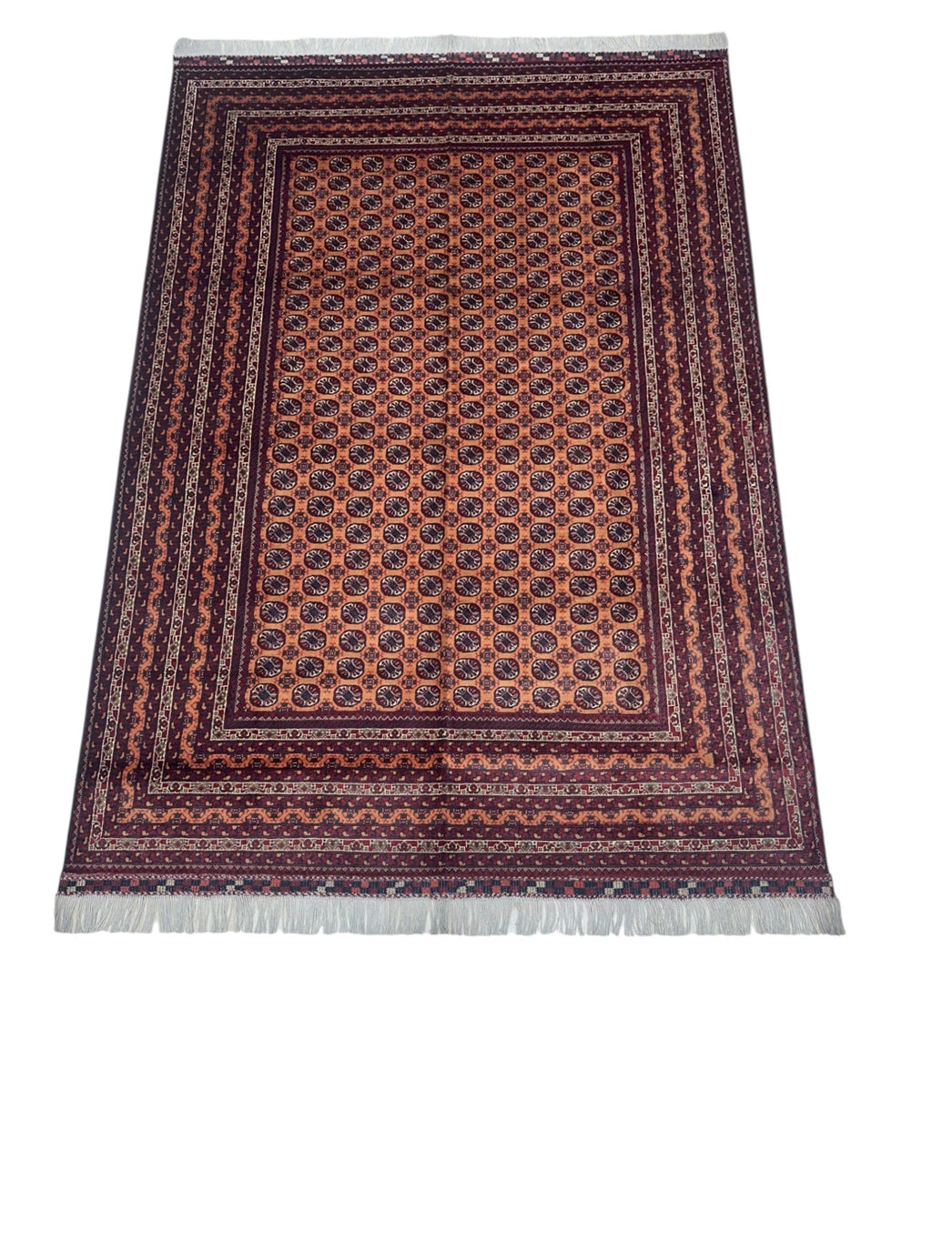 Hand-Knotted Afghani Mawri Wool Rug – 6’9″  x  9’10″