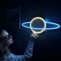 Saturn Neon Sign, Neon Metal Wall Art