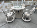 Round Fire Table Set With 4 Chairs - Ready to Ship
