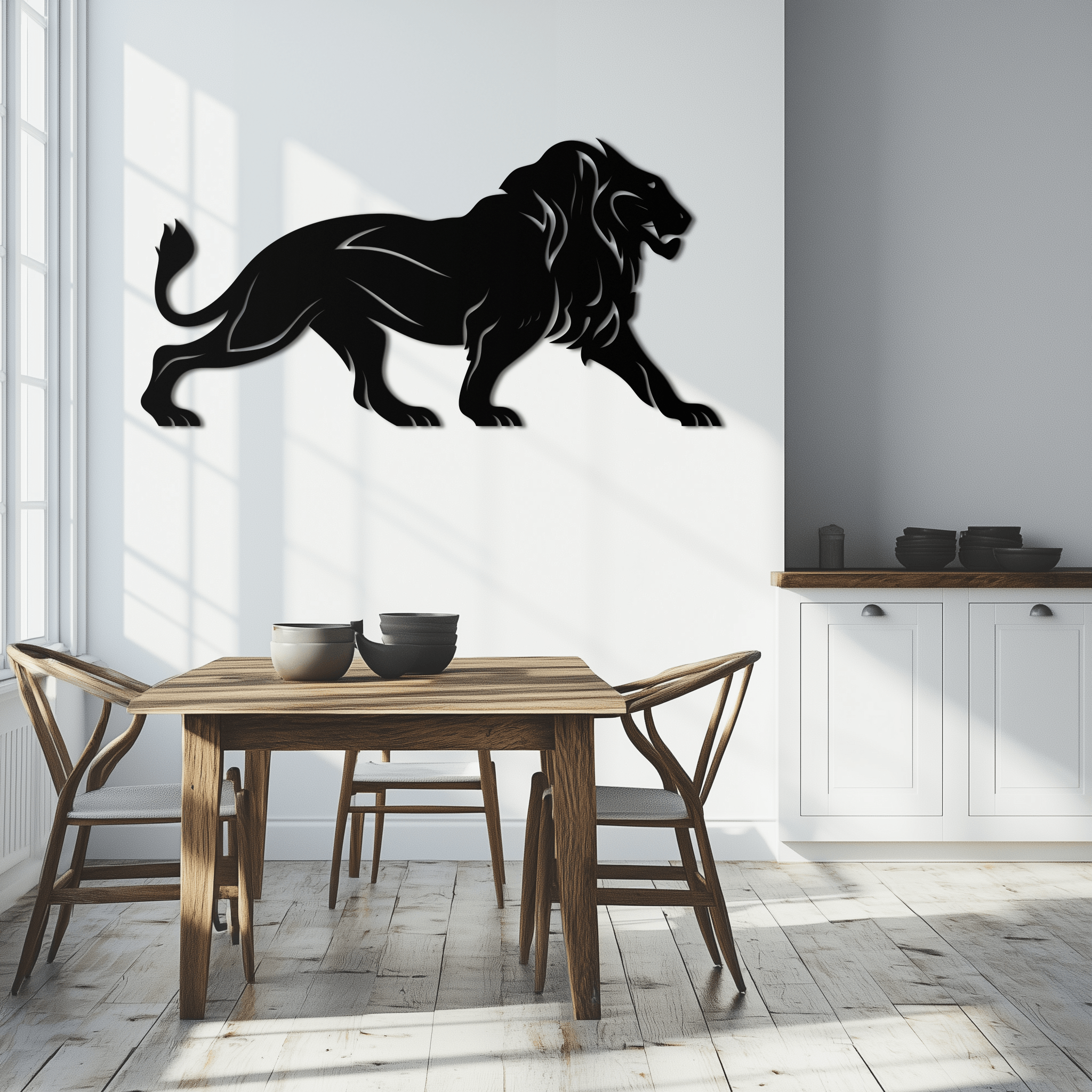 Majestic Lion Wall Art - Steel Wall Decor for Home and Office -KAF002