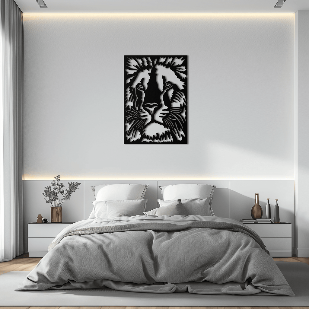 Tiger Face Metal Wall Art - Steel Wall Decor for Home and Office - KAF005