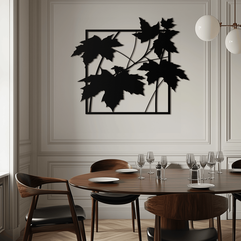 Maple Leaf Metal Wall Art - Steel Wall Decor for Home and Office - KAF012