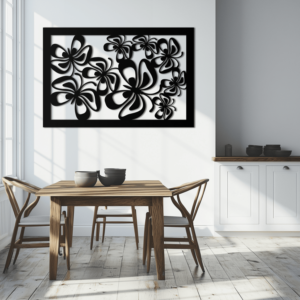 Floral Burst Metal Wall Art - Steel Wall Decor for Home and Office - KAF016