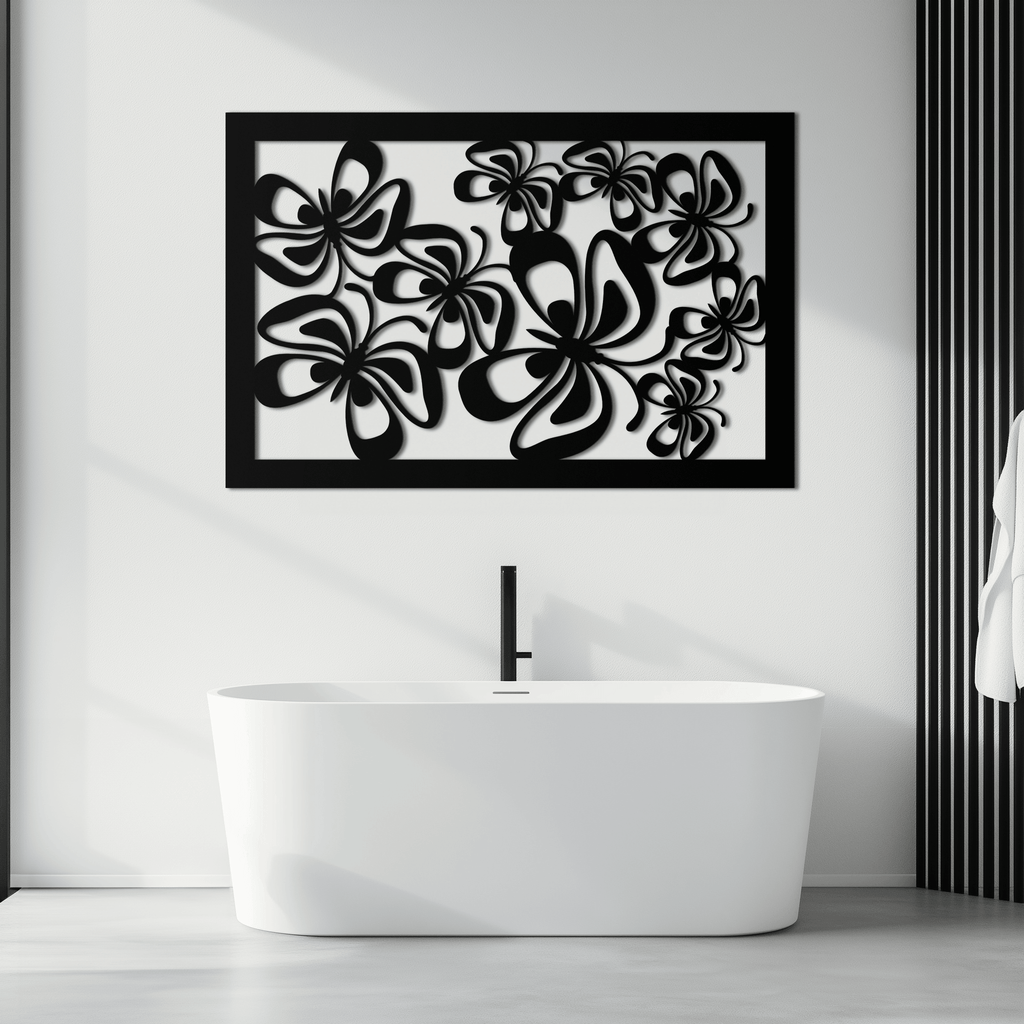 Floral Burst Metal Wall Art - Steel Wall Decor for Home and Office - KAF016