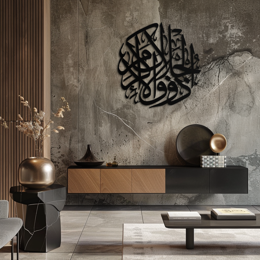 Al-Rahman 55 Metal Wall Art - Islamic Calligraphy Steel Wall Decor - KAF078