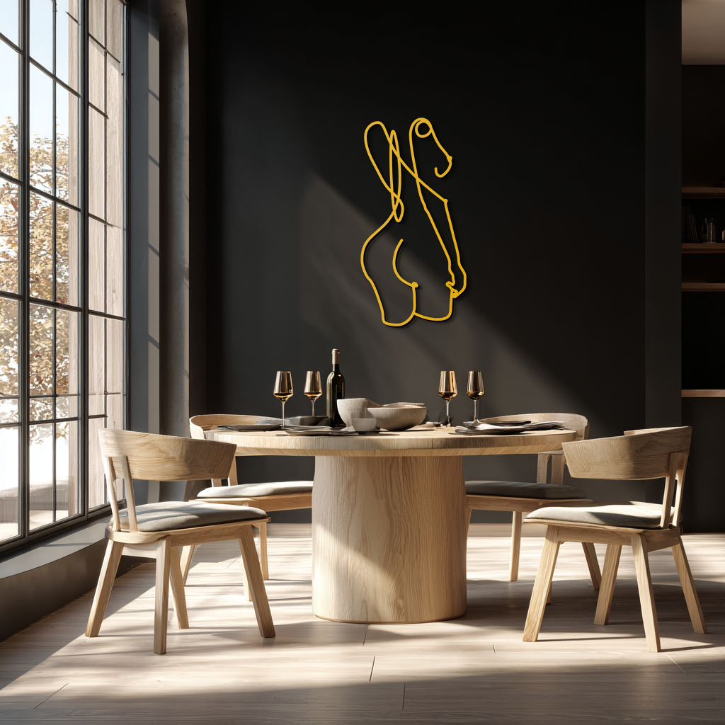 Abstract Female Line Art Metal Wall Decor - KAF082