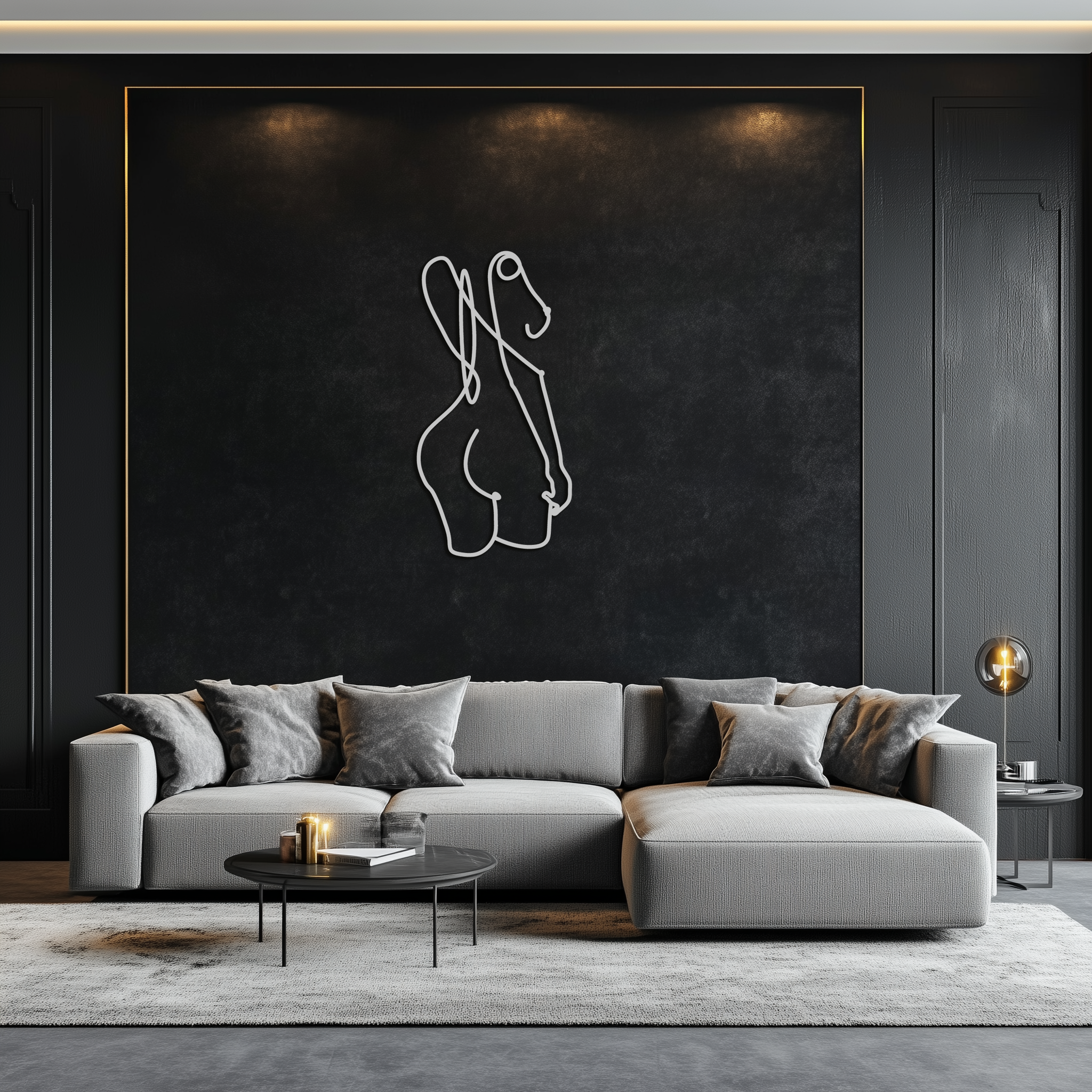 Abstract Female Line Art Metal Wall Decor - KAF082