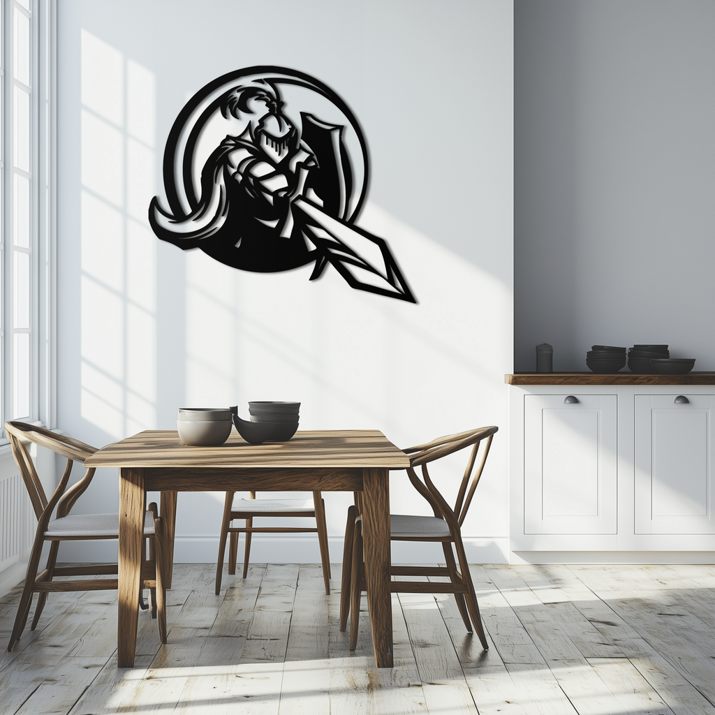 Knight Metal Wall Art - Medieval Warrior Wall Decor - KAF089