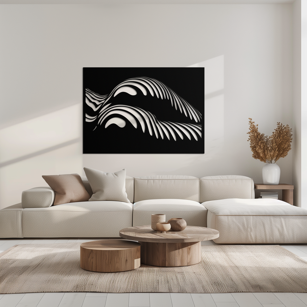 Abstract Female Form Metal Wall Art – Modern Geometric Steel Decor - KAF154