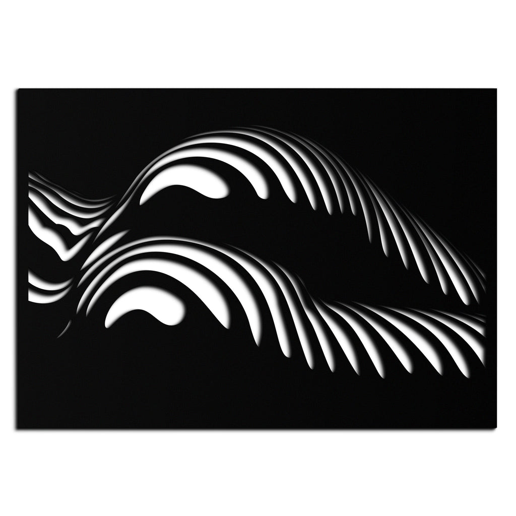 Abstract Female Form Metal Wall Art – Modern Geometric Steel Decor - KAF154