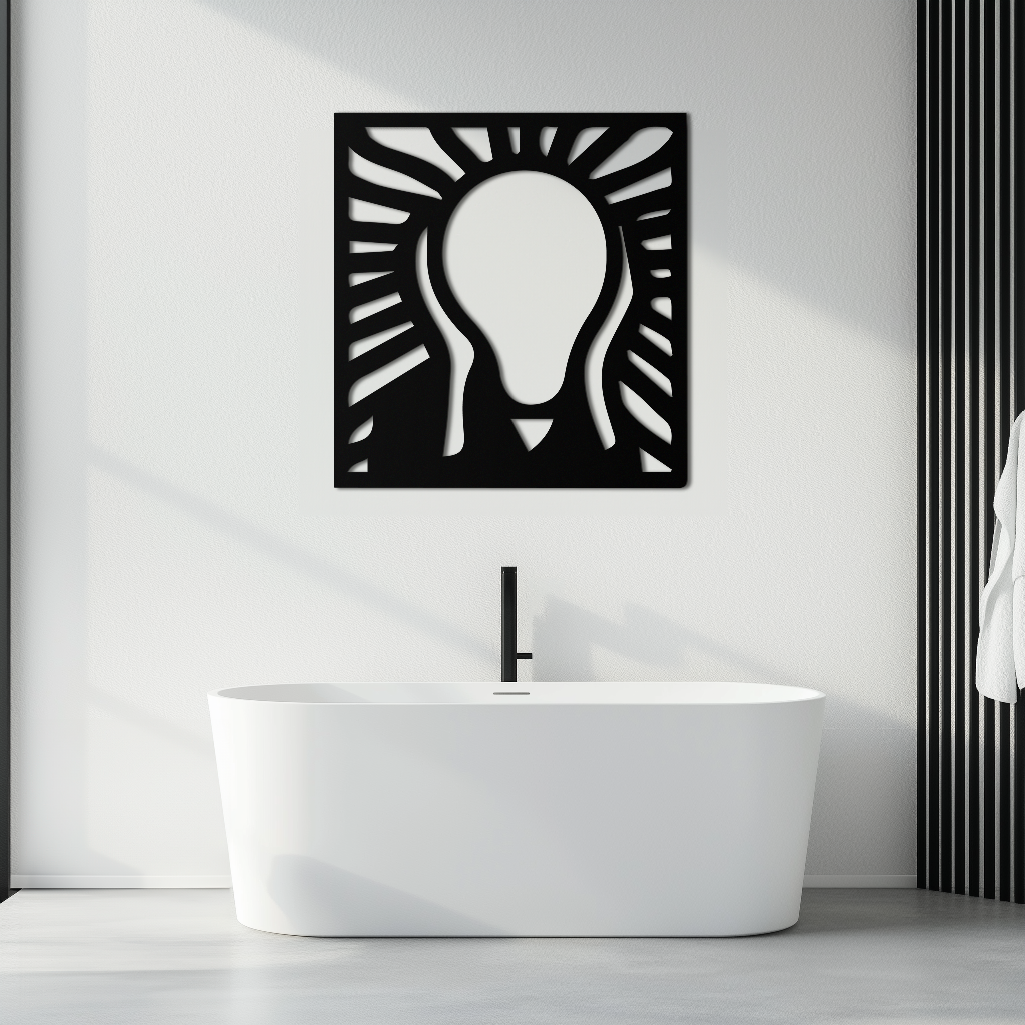 The Scream Metal Wall Art - Minimalist Expressionist Decor- KAF179