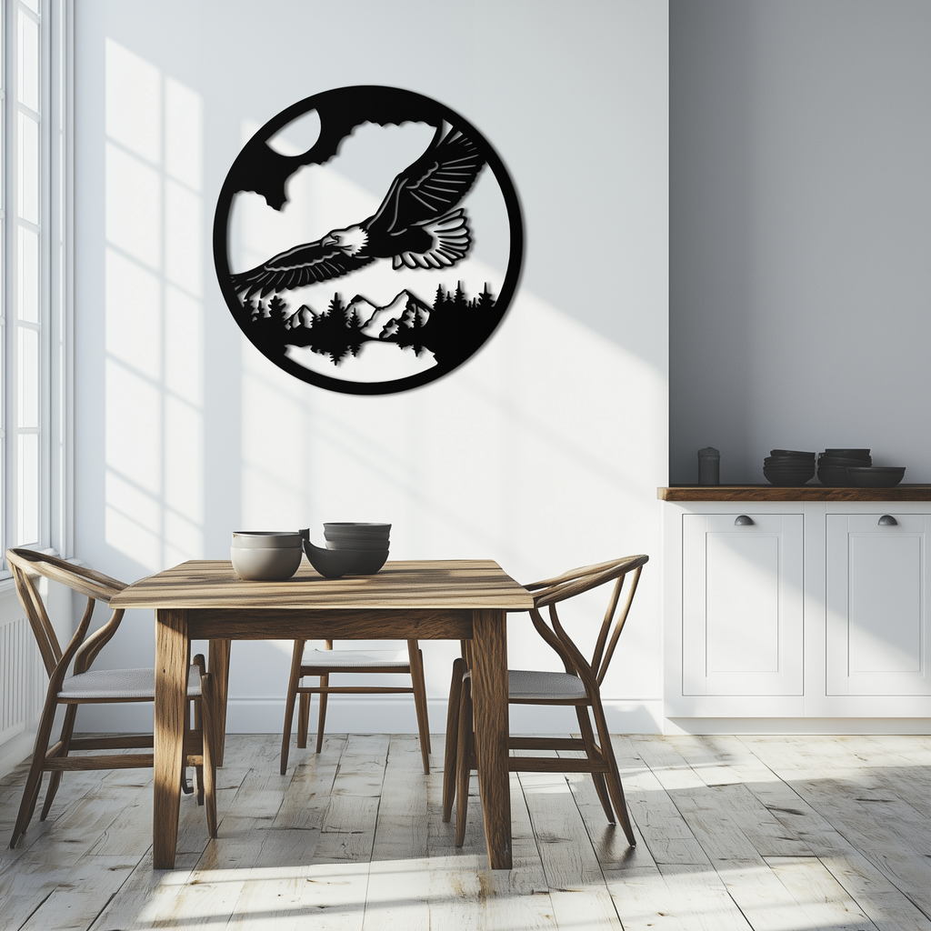 Majestic Eagle Metal Wall Art - Nature-Inspired Decor - KAF201