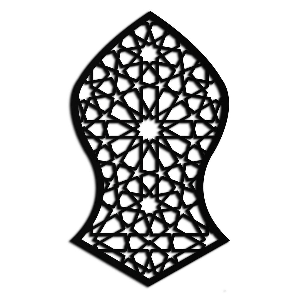 Seljuk Pattern Metal Wall Art – Timeless Geometric Elegance - KAF245