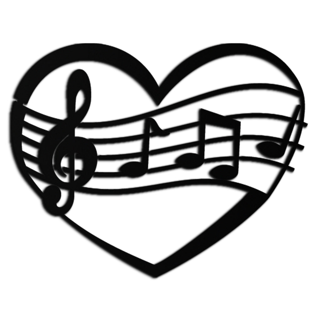 Musical Heart Metal Wall Art - Music Lover’s Home Decor- KAF256
