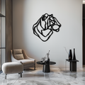 Line Lion Metal Wall Art - Modern Abstract Animal Decor- KAF264