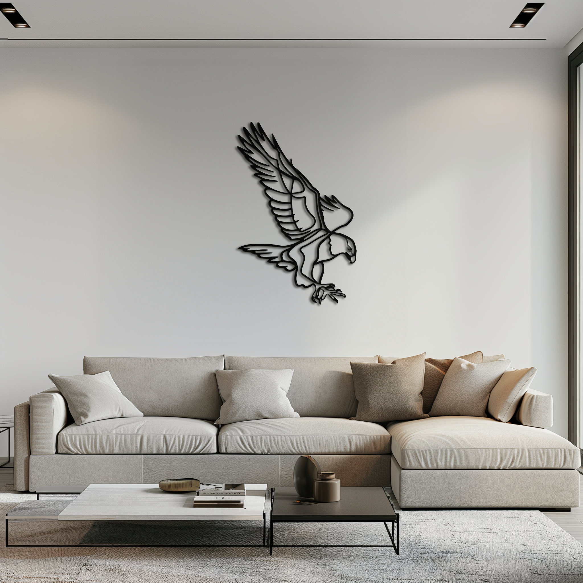 Eagle Metal Wall Art – Bold & Majestic Bird Decor - KAF271