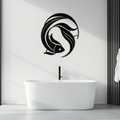 Japanese fish Metal Wall Art – Elegant Minimalist Ocean Decor- KAF379