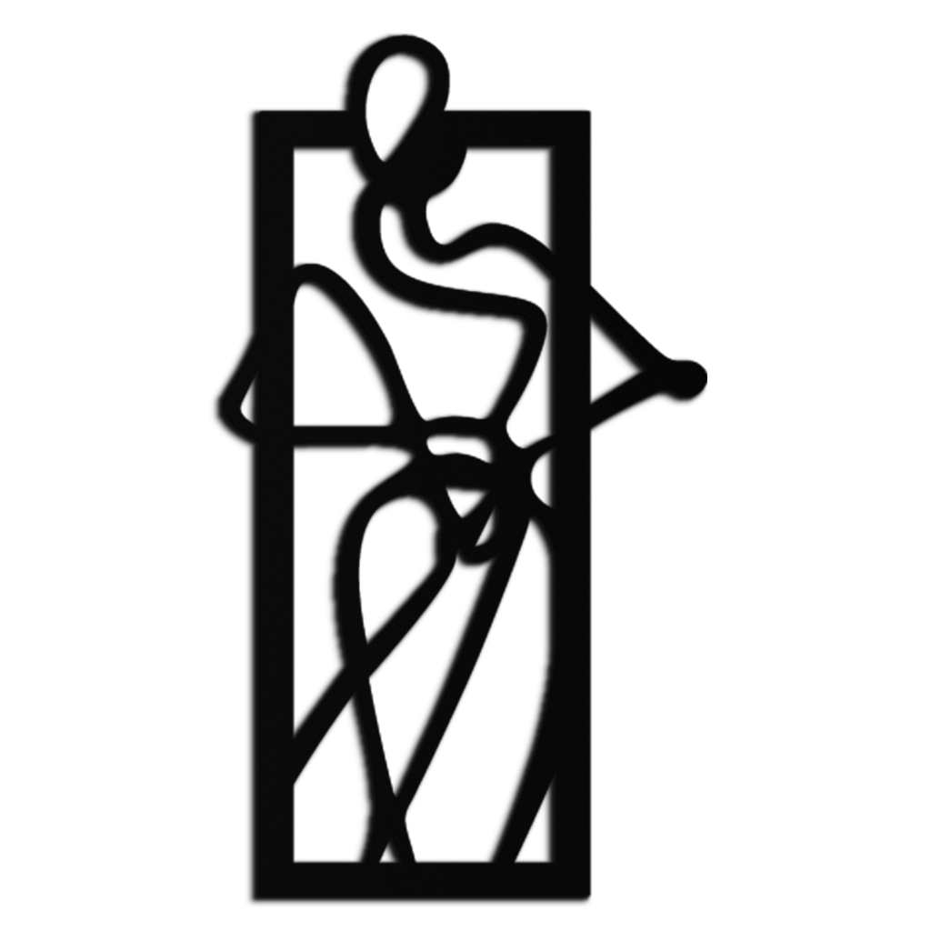 Minimalist Woman Line Art Metal Wall Decor – Abstract Feminine Silhouette Black Steel Artwork for Modern Interiors- KAF437