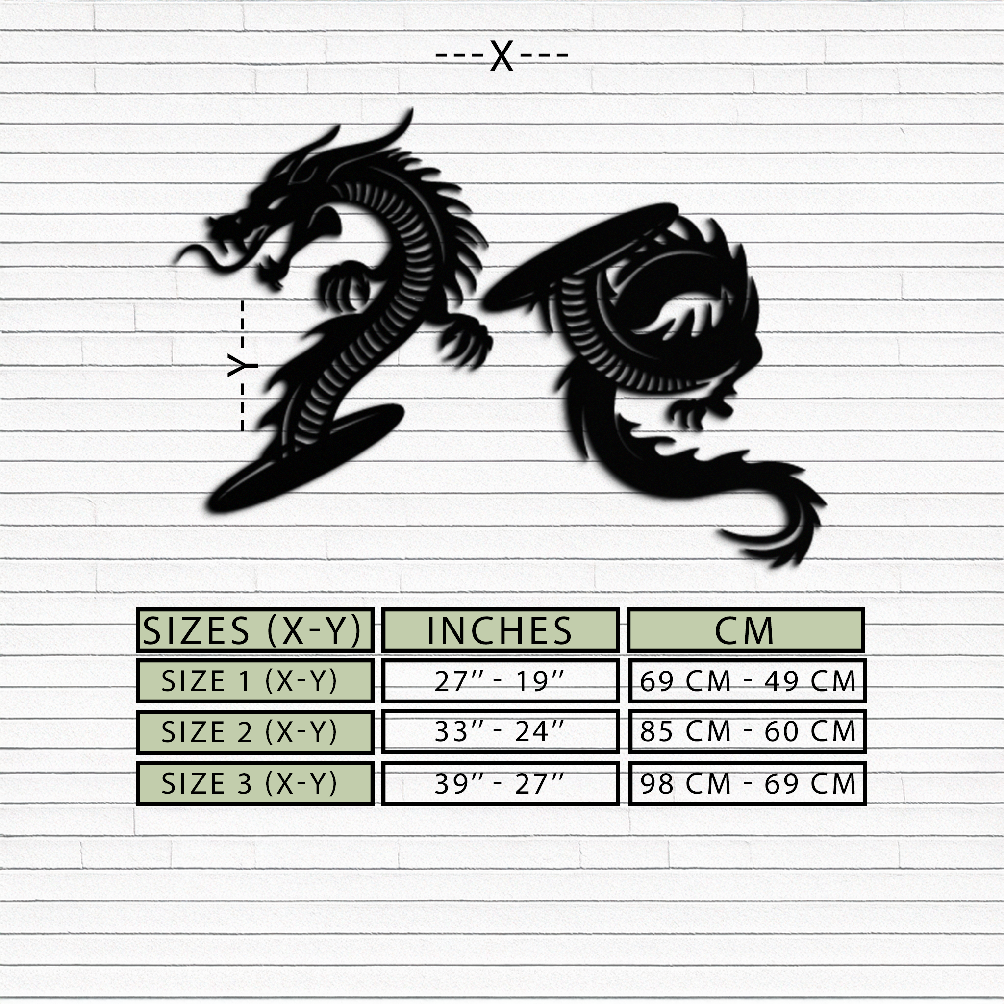 Yin Yang Dragon Duo Metal Wall Art – Eastern-Inspired Black Steel Decor for Modern, Zen and Asian-Themed Interiors- KAF464