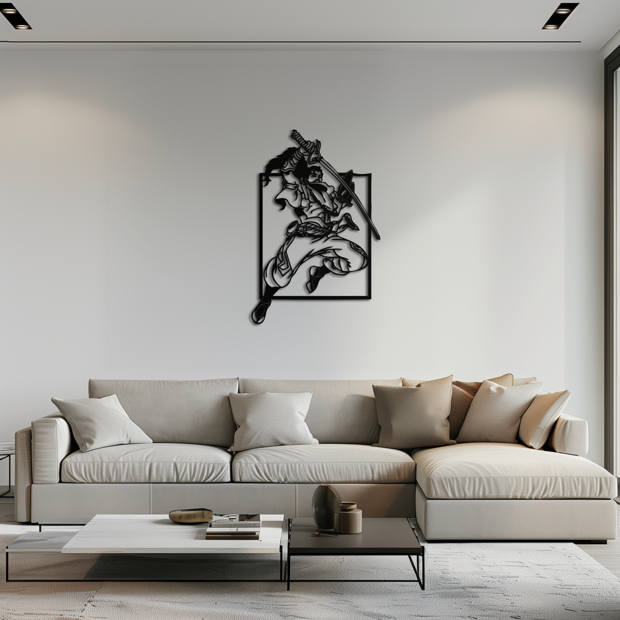 Yasuo Sword Silhouette Metal Wall Art - League of Legends-Inspired Steel Decor- KAF486