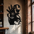 Iron Man Hand Gesture Silhouette Metal Wall Art – Superhero Home Decor- KAF573