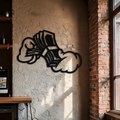 Fist Holding Money Stack Metal Wall Art – Bold Dollar Bill Hand Silhouette for Modern Spaces- KAF579