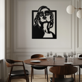 Modern Sunglasses Woman Silhouette Metal Wall Art – Bold Feminine Home Decor- KAF583