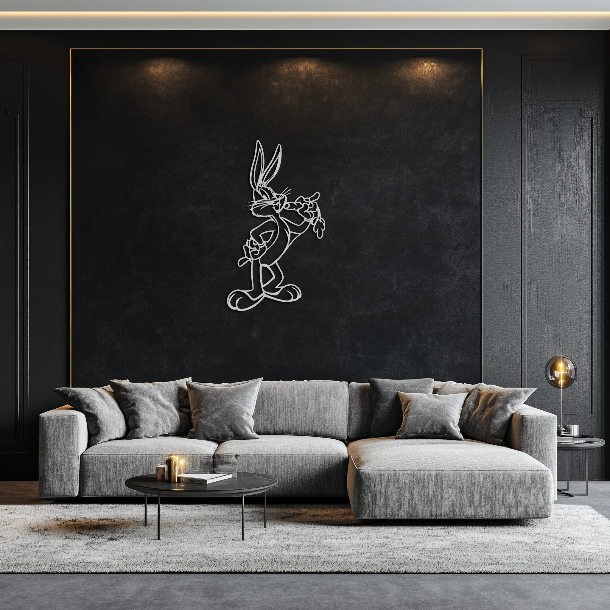 Bugs Bunny Metal Wall Art – Iconic Cartoon Character Silhouette for Fans- KAF660
