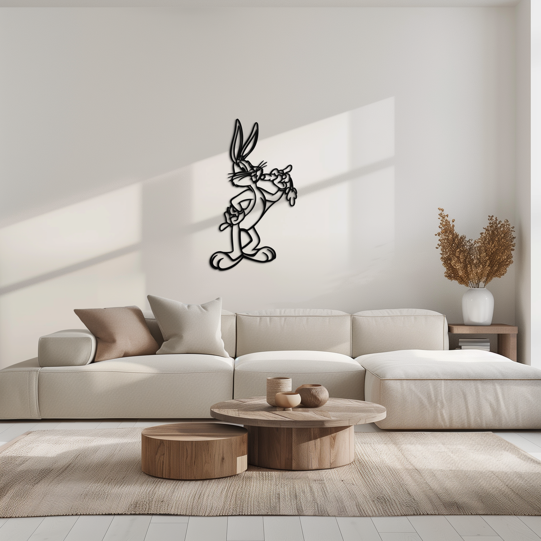 Bugs Bunny Metal Wall Art – Iconic Cartoon Character Silhouette for Fans- KAF660