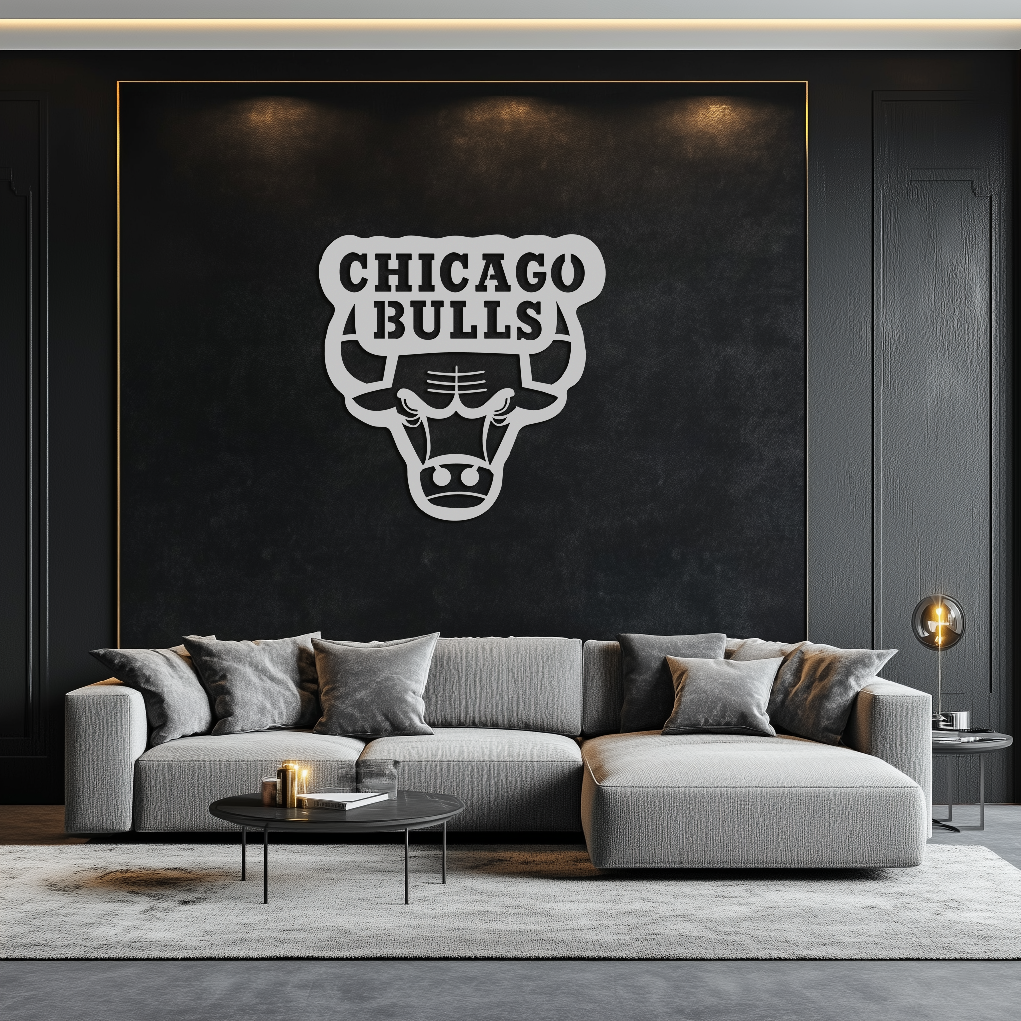 Chicago Bulls Logo Metal Wall Art – Iconic NBA Team Emblem for Sports Fans- KAF672
