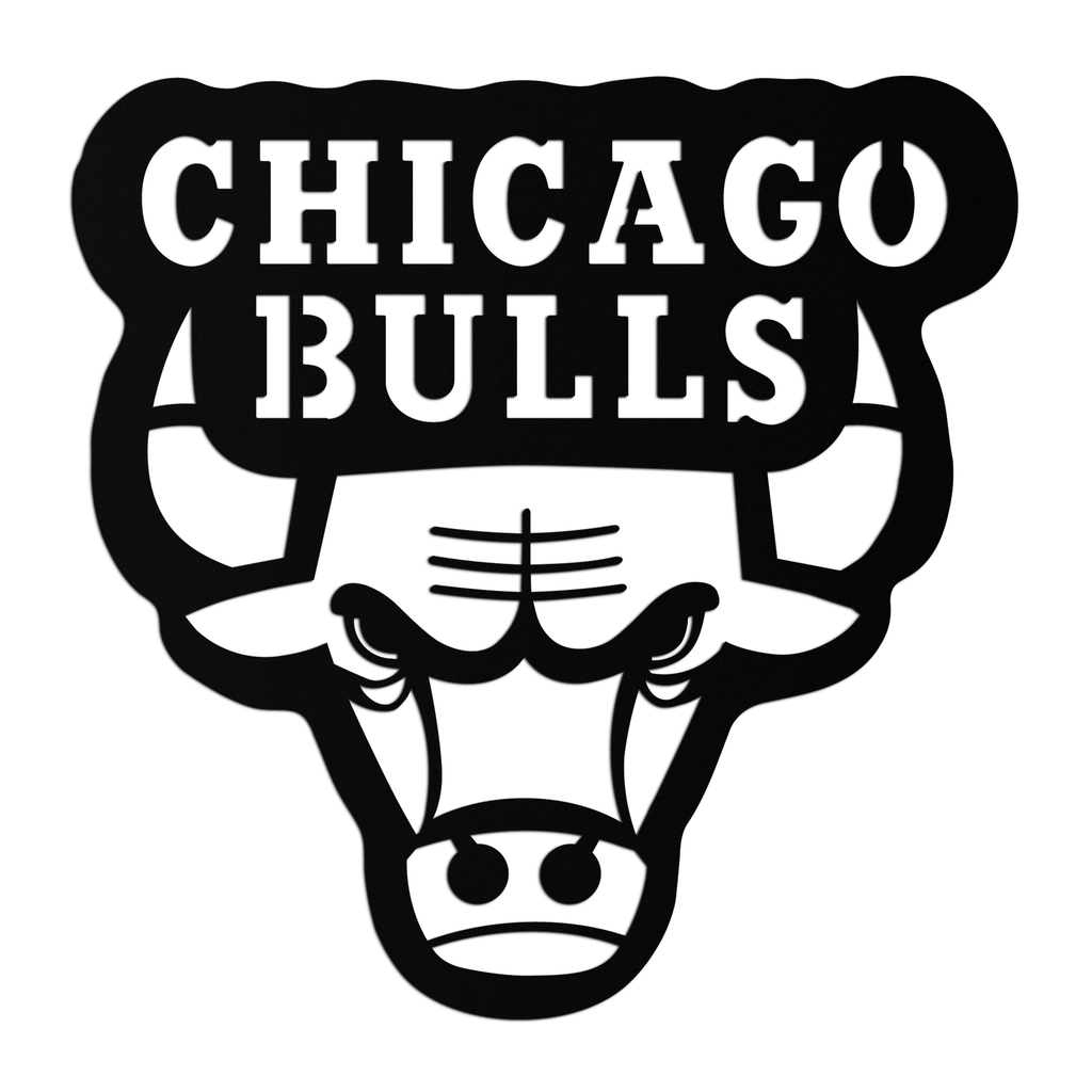 Chicago Bulls Logo Metal Wall Art – Iconic NBA Team Emblem for Sports Fans- KAF672