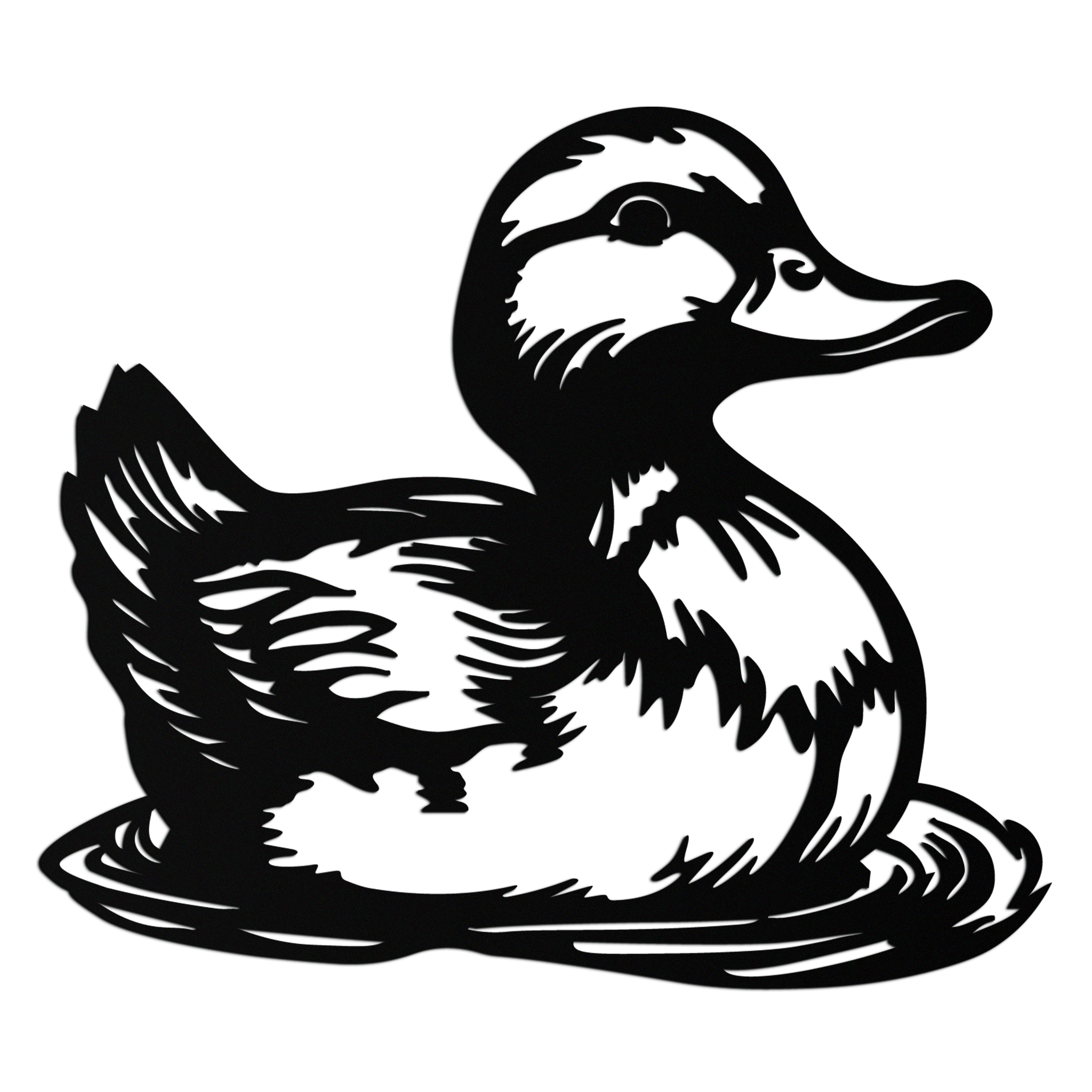 Duckling Metal Wall Art – Adorable Animal Silhouette for Farmhouse or Kids' Room Decor- KAF688