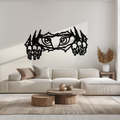 Wild Claws and Eyes Metal Wall Art – Fierce Animal Scratch Silhouette Design- KAF707