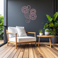 Pink Treble Clef with Sunflowers Metal Wall Art – Musical Floral Decor - KAFGP002
