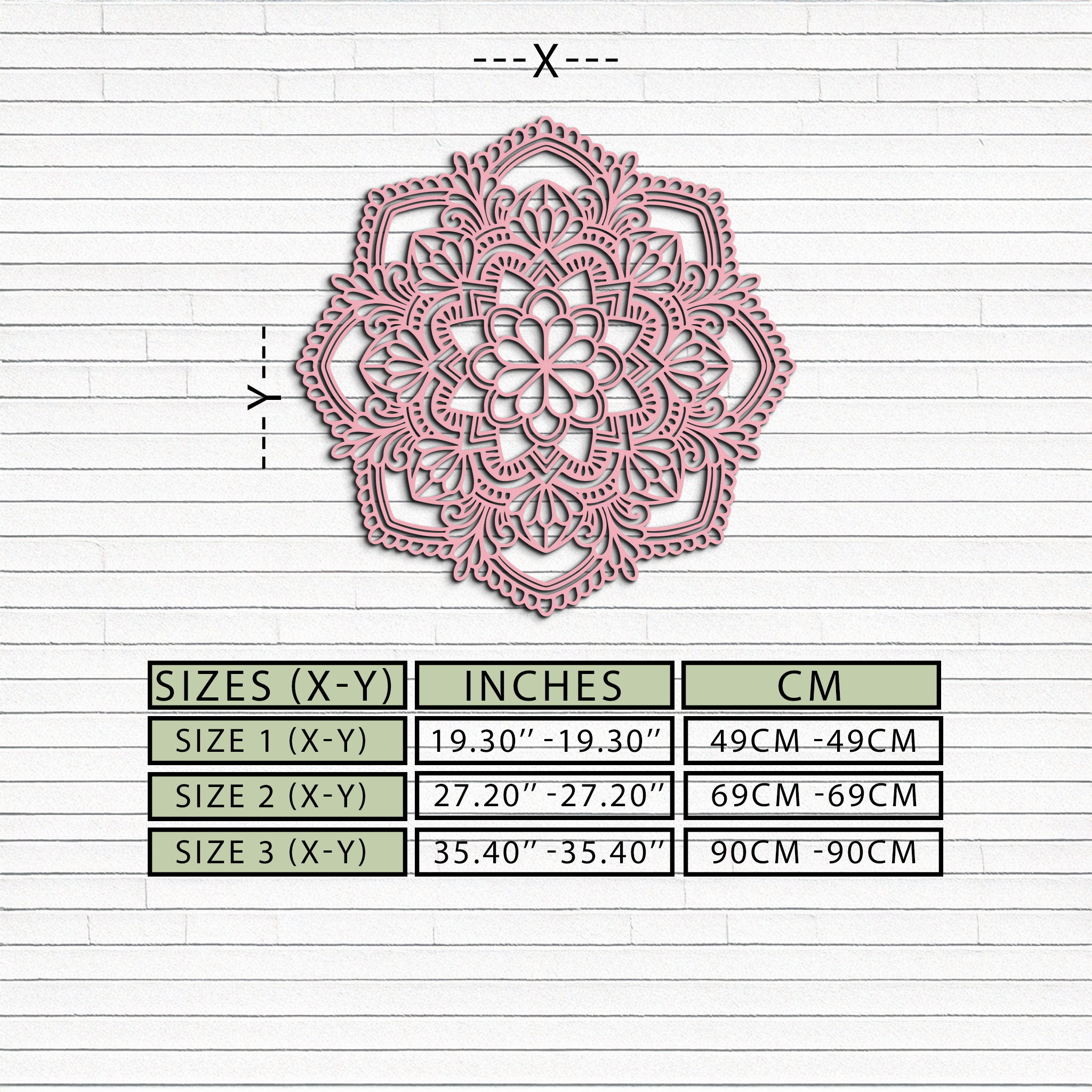 Pink Mandala Metal Wall Art – Intricate Bohemian Design - KAFGP016