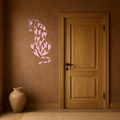 Heart Pattern Leopard Silhouette Metal Wall Art – Modern Animal Design - KAFGP044