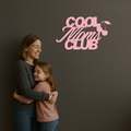 Cool Moms Club Typography Metal Wall Art – Cherry Accent Decorative Sign - KAFGP089