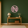 Personalized Monogram Metal Wall Art – Custom Initial & Name Round Sign - KAFGP147