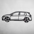 2022 Volkswagen Golf GTI Wall Art – Steel Silhouette with Spinning Wheels-KAFMEKA010