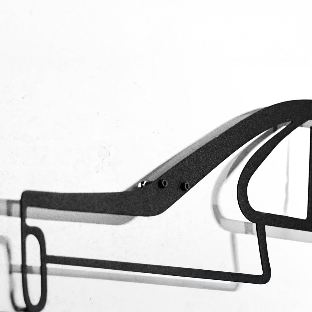 BMW E34 M5 Wall Art – Classic Steel Silhouette with Spinning Wheels-KAFMEKA014