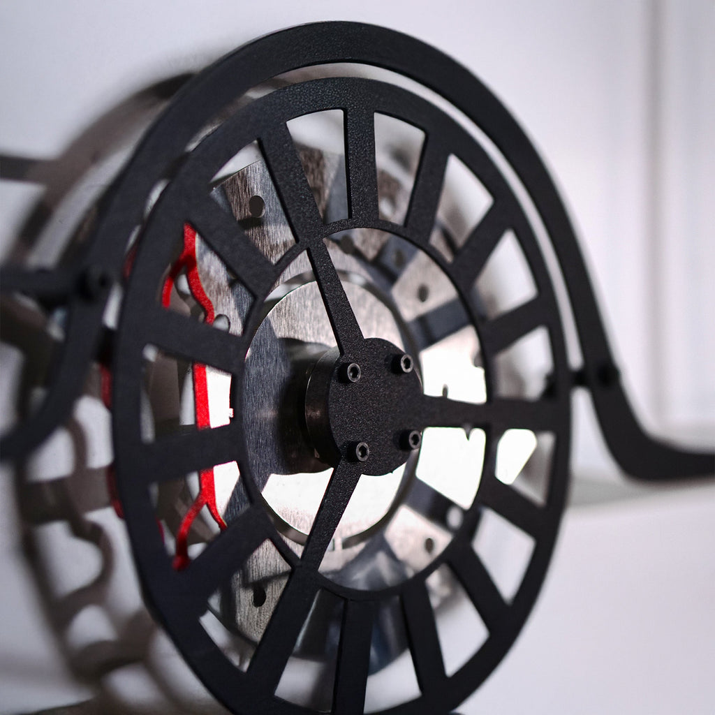 1956 Chevrolet Bel Air Wall Art – Classic Steel Silhouette with Spinning Wheels-KAFMEKA020