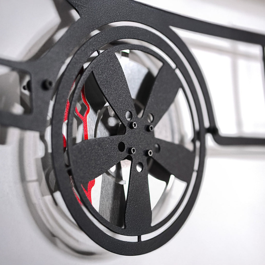 1969 Chevrolet Camaro Wall Art – Classic Steel Silhouette with Spinning Wheels-KAFMEKA021