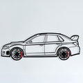Subaru Impreza Wall Art – Rally Legend Steel Silhouette with Spinning Wheels-KAFMEKA042