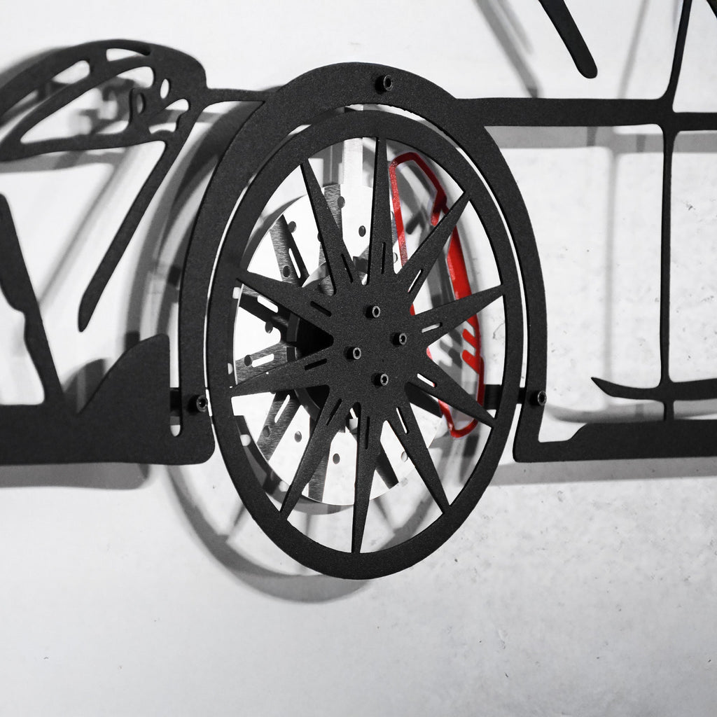 Toyota Supra MK5 Wall Art – Modern JDM Steel Silhouette with Spinning Wheels-KAFMEKA044