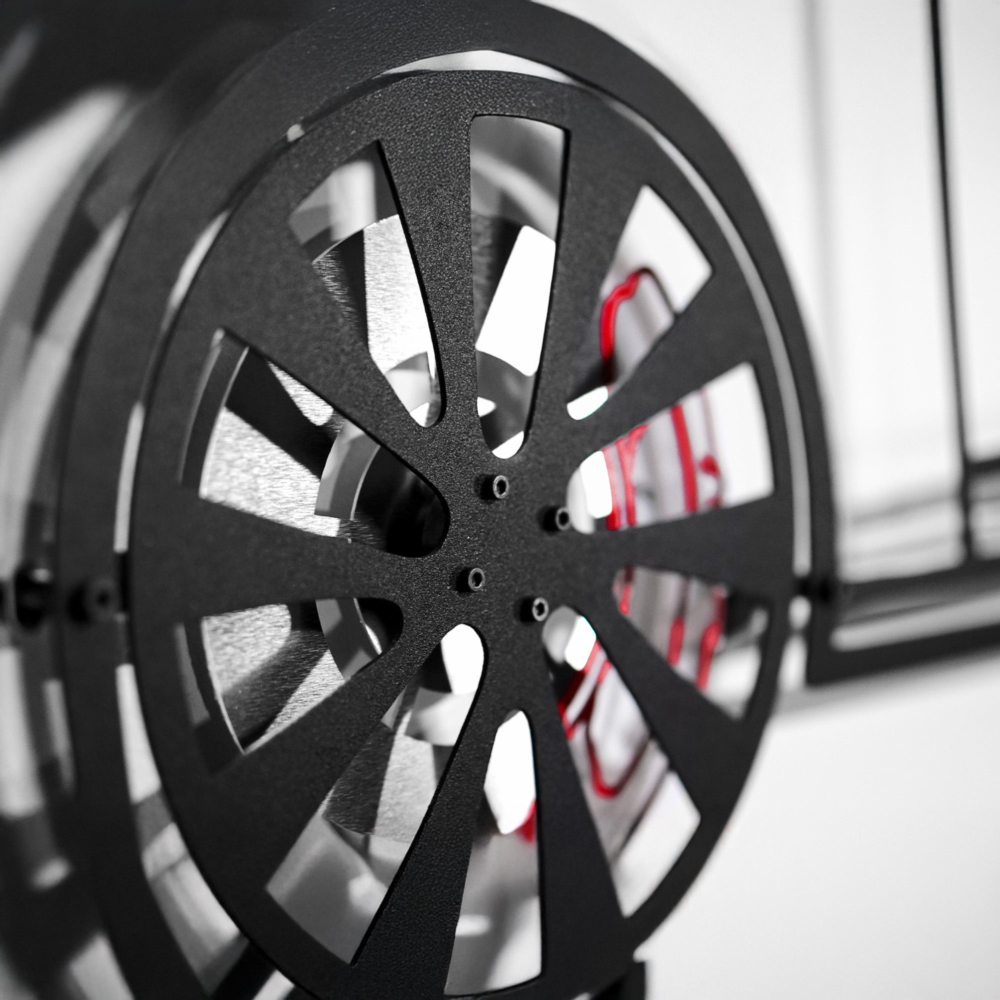 Tesla Model S Wall Art – Electric Car Steel Silhouette with Spinning Wheels-KAFMEKA045