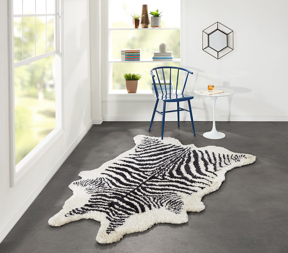 Faux Zebra Faux Rug