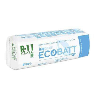 Knauf Ecobatt R-11 Foil Faced Fiberglass Insulation Batts - 3.5 in x 16 in x 96 in (5 Bags)