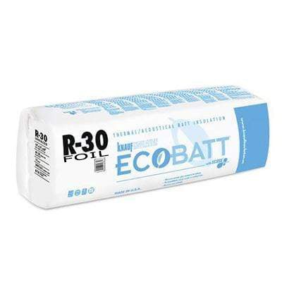 Knauf Ecobatt R-30 Foil Faced Fiberglass Insulation Batts - 10 in x 24 in x 48 in (5 Bags)