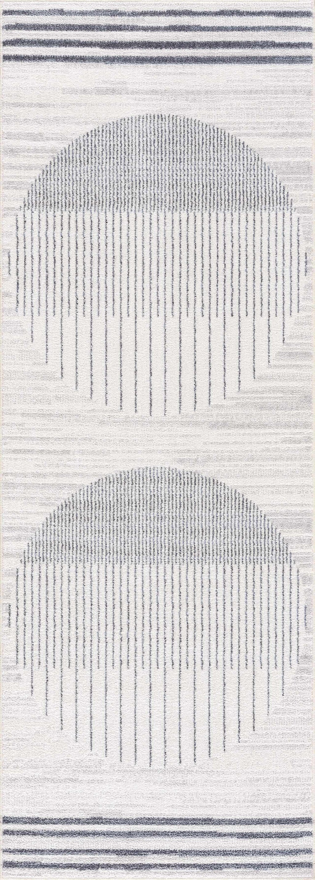 Thad Medium Gray Washable Area Rug